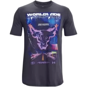 Image of Under Armour Project Rock Disruption Short Sleeve T-Shirt Mens - Purple