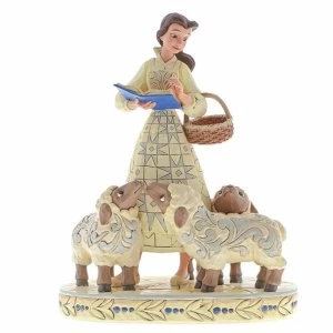Image of Bookish Beauty Belle with Sheep Disney Traditions Figurine