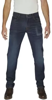 Image of Rokker Rokkertech Slim D.Blue Motorcycle Jeans, Size 32, blue, Size 32