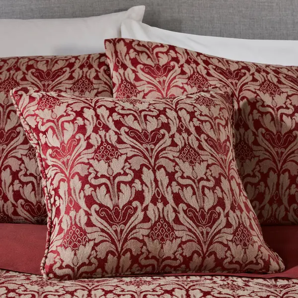 Image of Woven Hawthorne Cushion Burgundy
