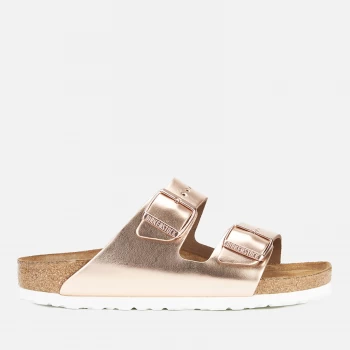 Image of Birkenstock Womens Arizona Leather Double Strap Sandals - Metallic Copper - EU 37/UK 4.5