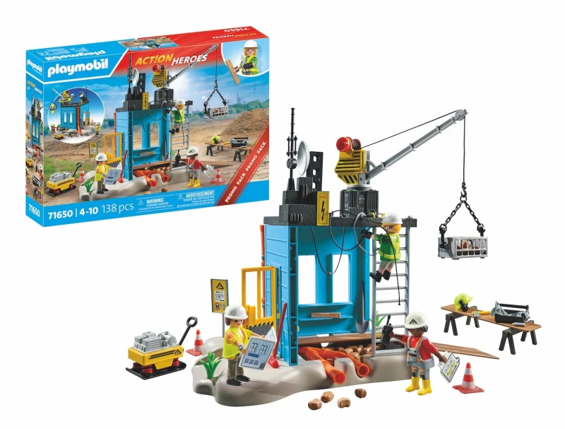 Image of PLAYMOBIL Playmobil ACT!ON HEROES Construction site 71650 71650