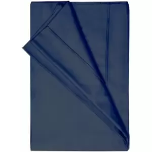 Image of Belledorm 200 Thread Count 100% Egyptian Cotton Flat Sheet, Navy Blue, Single