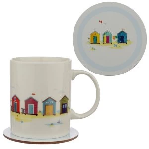 Image of Portside Seaside Porcelain Mug & Coaster Set