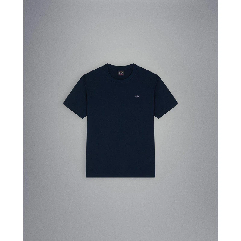 Image of Paul And Shark Mens Regular Fit Badge T-Shirt Navy male S
