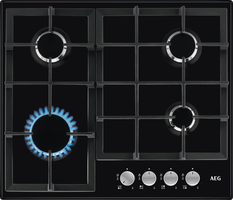 Image of AEG HGX64200SB 59cm Gas Hob - Black