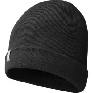 Image of Elevate Unisex Adult Hale Polylana Beanie (One Size) (Solid Black)