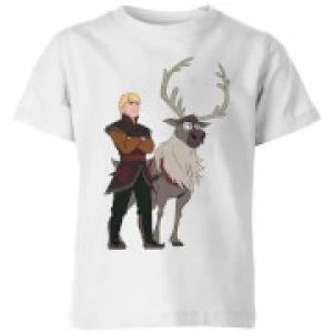Image of Frozen 2 Sven And Kristoff Kids T-Shirt - White - 9-10 Years