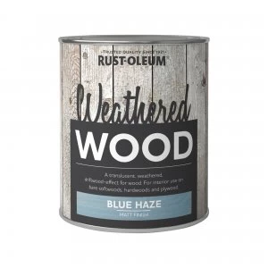 Image of Rust-Oleum Blue Haze Matt Weathered Wood Paint 750ml Duck Egg (Blue)