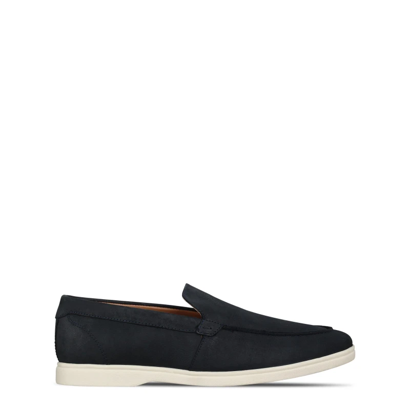 Image of Jack Wills Leather Slip-On Loafer - Blue Blue 7
