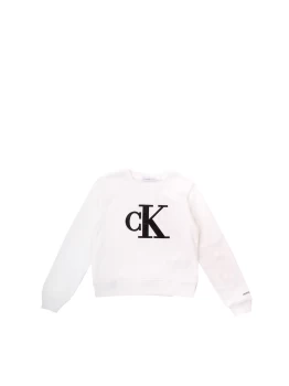 Image of CALVIN KLEIN Sweatshirt White Cotone - Cotton