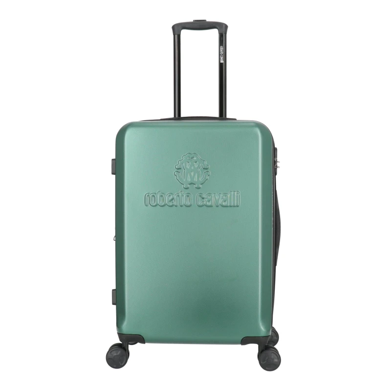 Image of Roberto Cavalli Womens Classic Logo Hard Suitcases Green female 20in/51cm