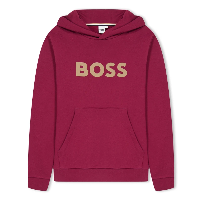 Image of Boss Logo Print Hoodie Juniors - Red Red 5 - 6 Years