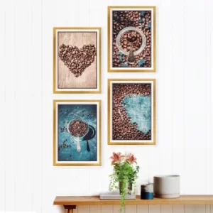 Image of SET_121 Multicolor Decorative Framed Painting (4 Pieces)
