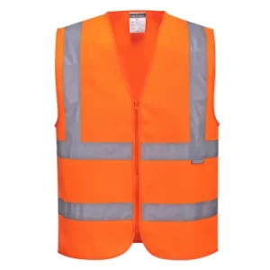 Image of Portwest Zip Front Class 2 Hi Vis Vest Orange M