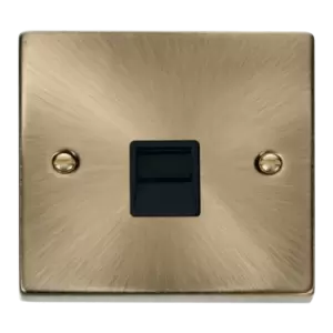 Image of Click Scolmore Deco 1 Gang Secondary Telephone Socket - VPAB125BK