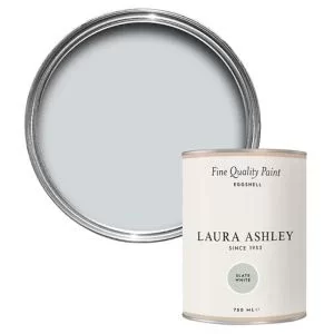 Image of Laura Ashley Slate White Eggshell Emulsion Paint, 750Ml