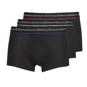 Image of Eminence LE33 X3 mens Boxer shorts in Black. Sizes available:XXL,M,L,XL