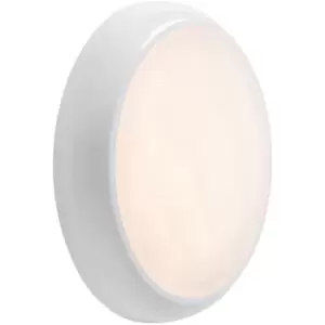 Image of Gloss White Commercial IP65 Bulkhead Light 18W CCT LED Module - Microwave Sensor
