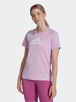 Image of adidas Big Logo Tee, Lilac Size M Women