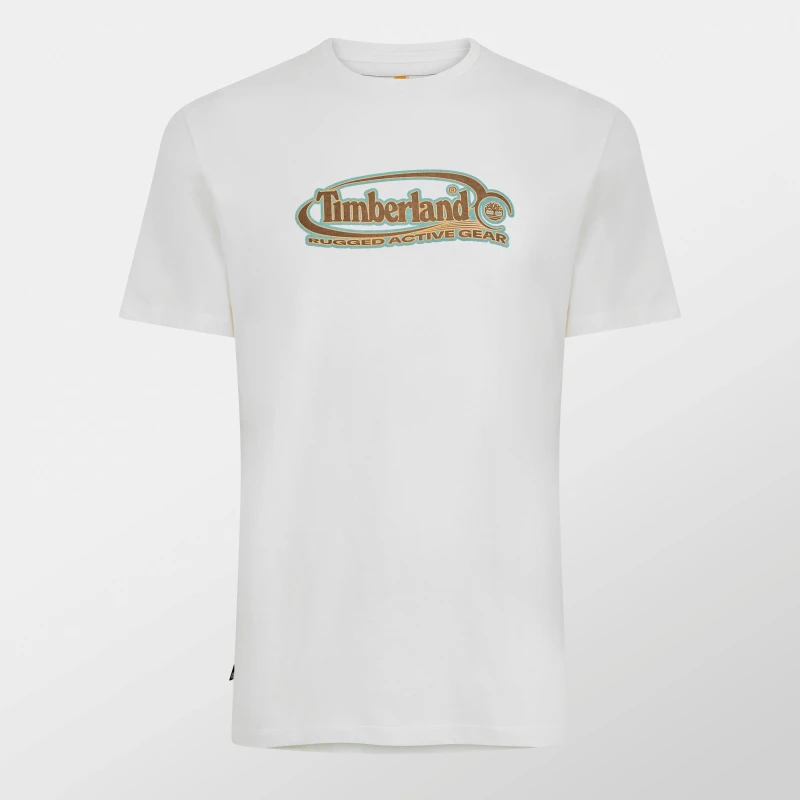 Image of Timberland Logo Vintage T-Shirt White male S