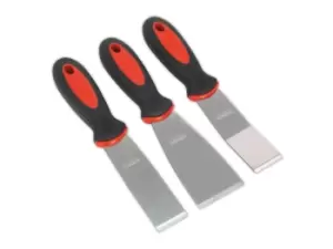 Image of Sealey AK523 Rigid Blade Scraper 3 Piece Set