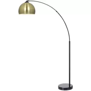 Image of Cristal Noova Arc Floor Lamp 1xE27 Old Gold