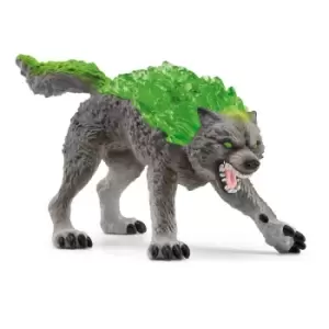 Image of Schleich Eldrador Creatures Granite Wolf Toy Figure, 7 To 12 Years, Grey/Green (70153)