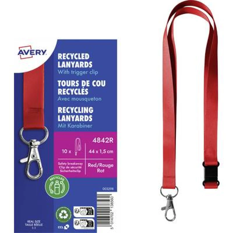 Image of Avery-Zweckform Avery-Zweckform 4842R Fabric ribbon (L x W) 440 mm x 15mm 10 pc(s) 4842R