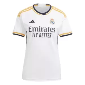 Image of adidas Real Madrid Home Shirt 2023 2024 Womens - White