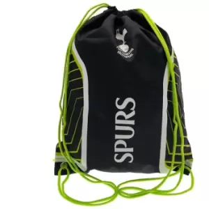 Image of Tottenham Hotspur FC Flash Drawstring Bag (One Size) (Black/Green/White) - Black/Green/White