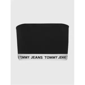 Image of Tommy Jeans Logo Waistband Bandeau - Black