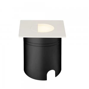 Image of Recessed Wall Lamp Square Eyelid, 3W LED, 3000K, 80lm, IP65, Sand White, Driver Included