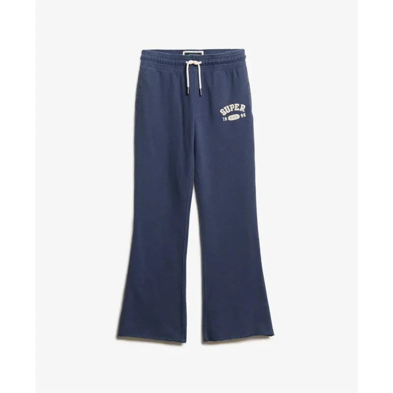 Image of Superdry Womens low-rise flared joggers Superdry Athletic Essentials Bleu Female M