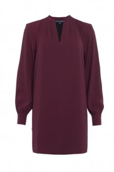 Image of French Connection Mahi Crepe Solid Tunic Dress Purple