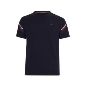 Image of Tommy Sport Tape Short Sleeve T Shirt - Blue