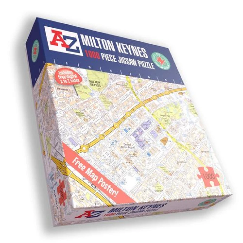 Image of A to Z A to Z Map of Milton Keynes 1000 Piece Jigsaw Puzzle