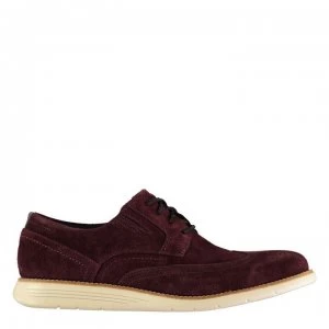 Image of Rockport Wingtip Shoes Mens - Burgundy Sde