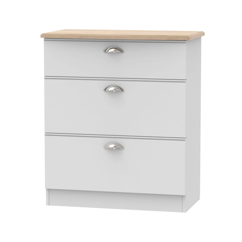 Image of Ready Assembled 2 U Albert 3 Drawer Deep Chest (Ready Assembled) in Grey Grey Unisex