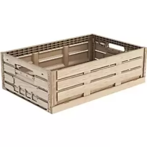 Image of Cargo Plast GmbH Decorative Wooden Crate, LxWxH 600 X 400 X 188 mm, Light Brown,