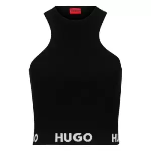 Image of HUGO Sorrelta Knit Tank Top - Black