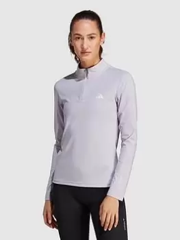 Image of adidas Tech-Fit 1/4 Zip Top - Lilac, Lilac Size M Women