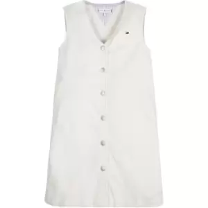 Image of Tommy Hilfiger Corduroy Dress Slvls - White
