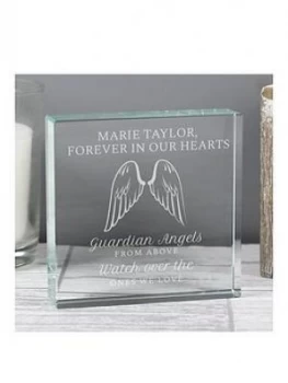 Image of Personalised Guardian Angel Wings Large Crystal Token, One Colour, Women