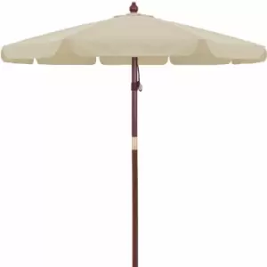 Image of Parasol Wood Beige 3.3m UV-Protection 50+