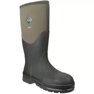 Image of Muck Boots Unisex Chore Classic Hi Steel Safety Wellington Boots (9 UK) (Moss) - Moss
