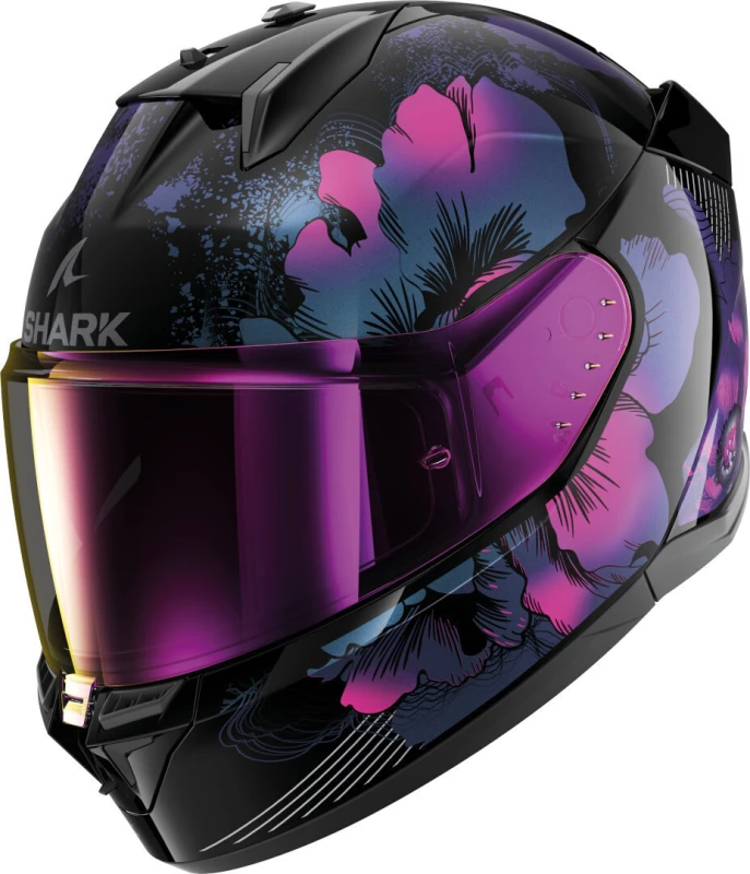 Image of Shark D-Skwal 3 Mayfer Helmet, black-purple, Size S for Men