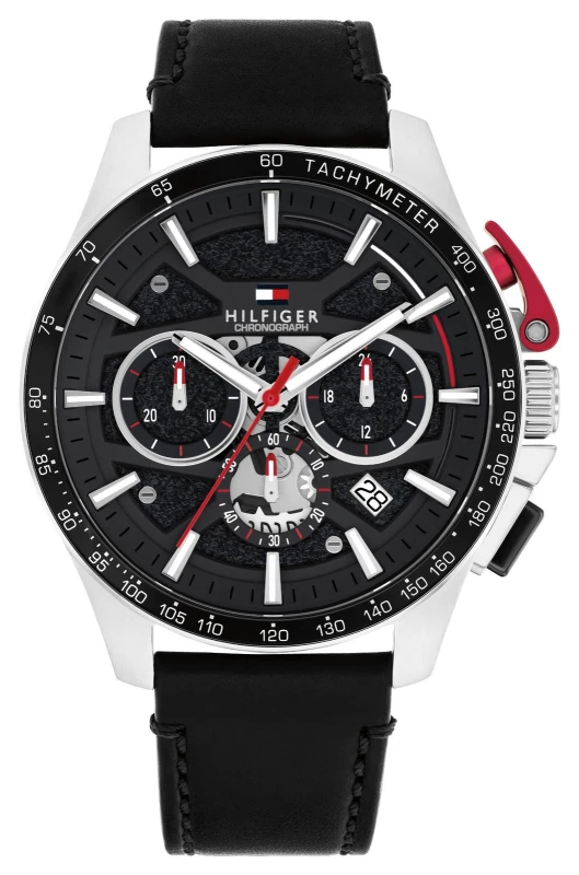 Image of Tommy Hilfiger 1792258 BANK Quartz Chronograph (44mm) Black Watch