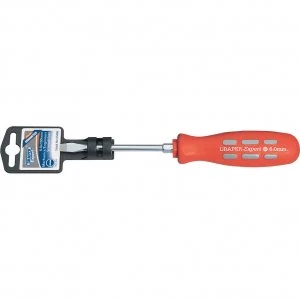 Image of Draper Expert Mechanics Soft Grip Flared Slotted Screwdriver 6mm 100mm