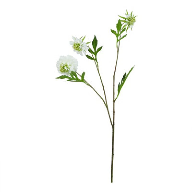 Image of Hill Interiors The Natural Garden Collection Scabious Stem Artificial Plant White (One Size)